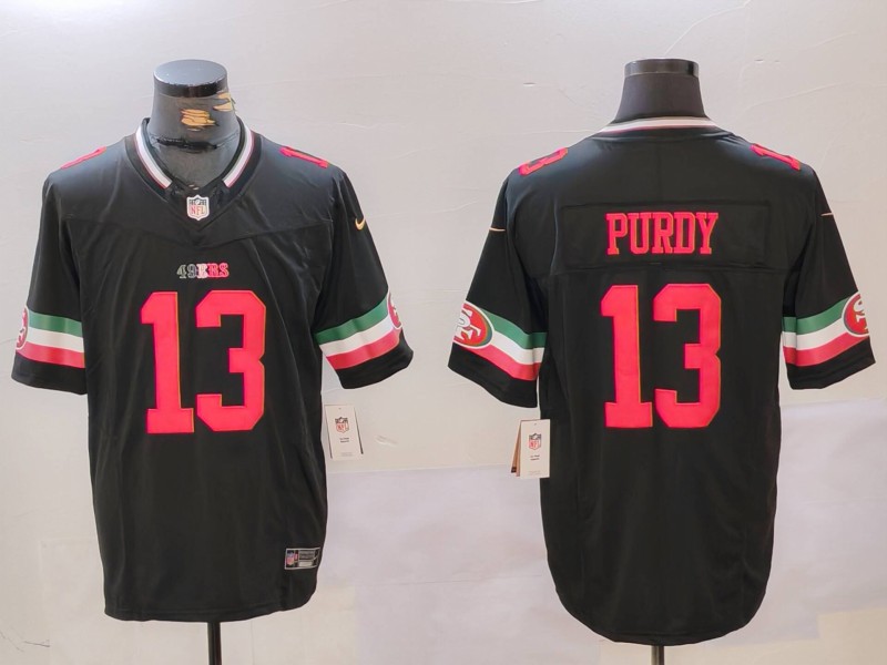 Men's San Francisco 49ers #13 Brock Purdy Black F.U.S.E. Mexico Vapor Limited Football Stitched Jersey